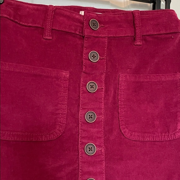 SO Other - NWT SO “Vintage Wine” corduroy button front skirt Girl’s sz 8